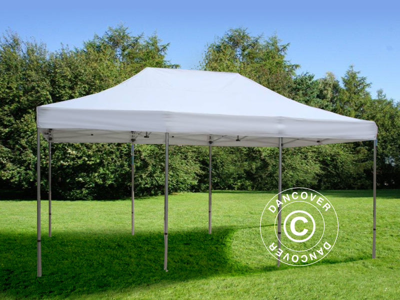 Gazebo pieghevole FleXtents PRO Steel 4x6m Bianco, inclusi 8 fianchi
