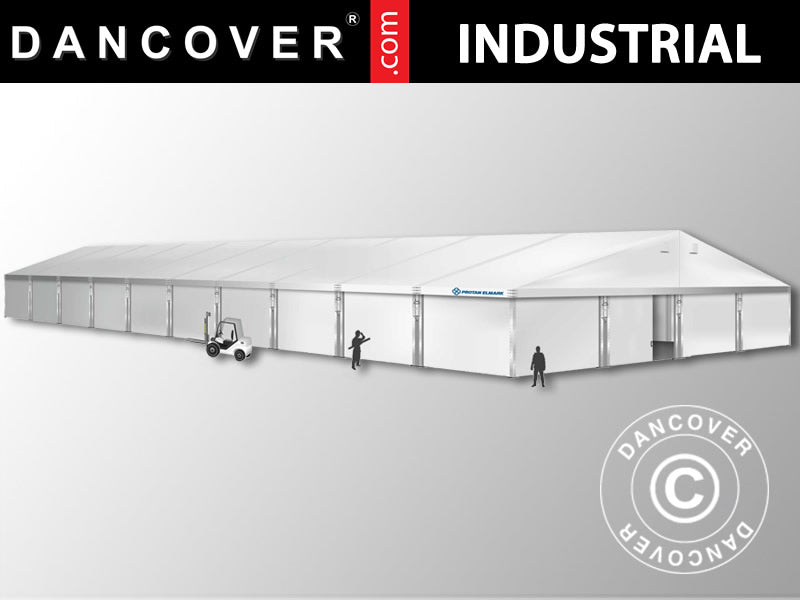 Industrielle Lagerhalle Alu 20x50x9,04m mit Schiebetor, PVC, weiß